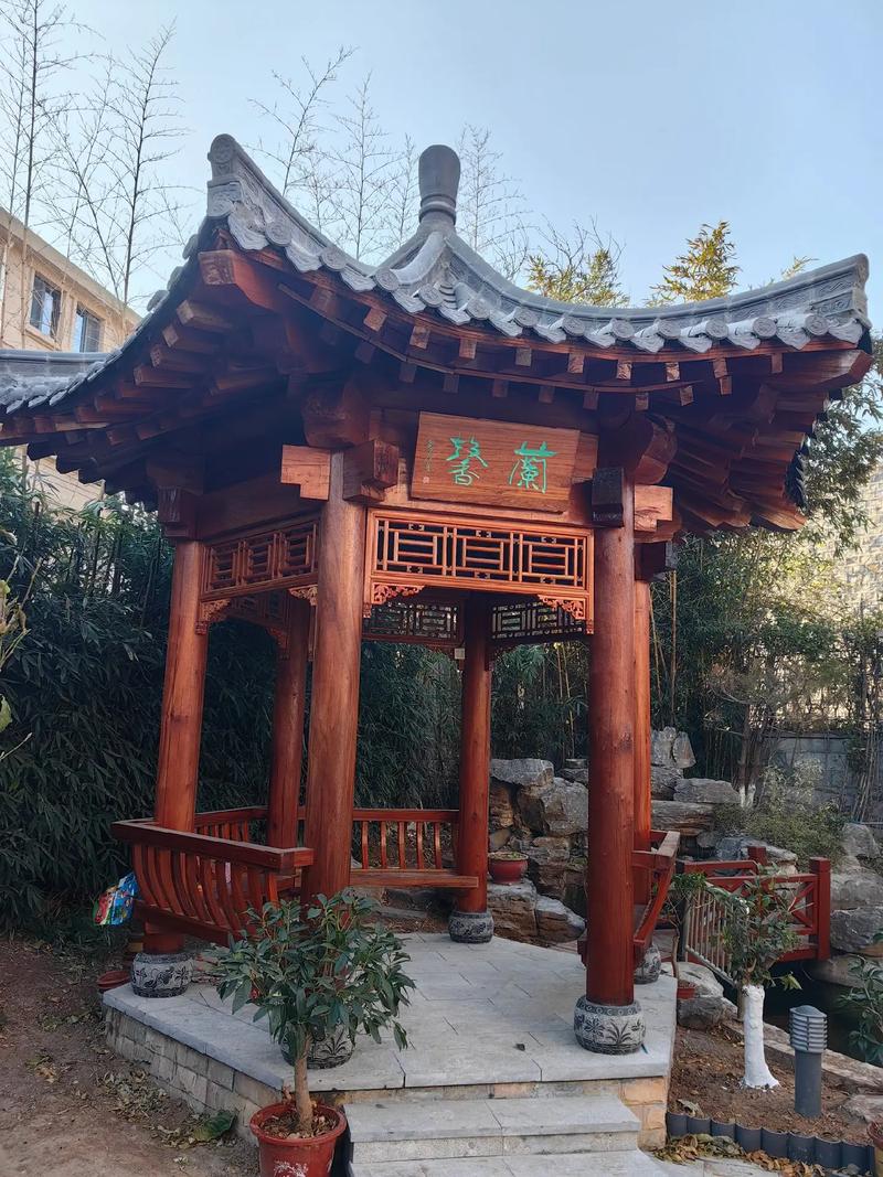 亭子#長(zhǎng)廊#仿古建筑 #園林景觀工程 #古建青磚青瓦磚雕